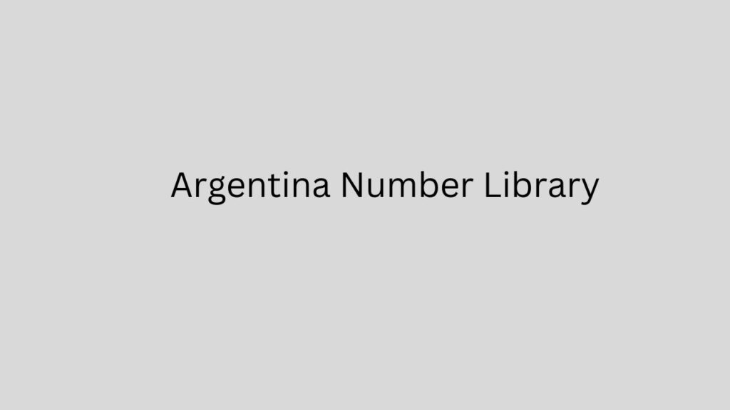 Argentina Number Library