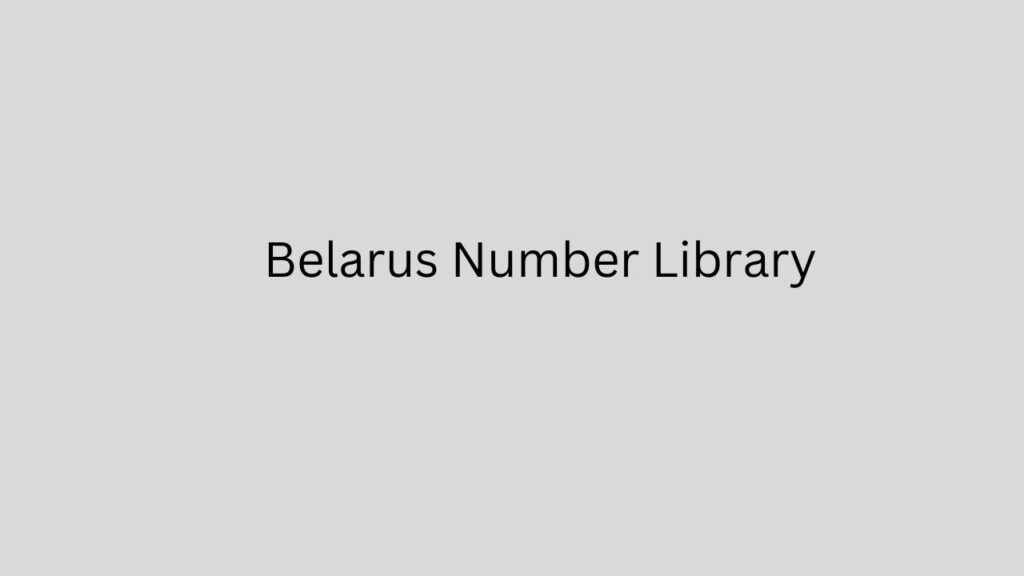 Belarus Number Library