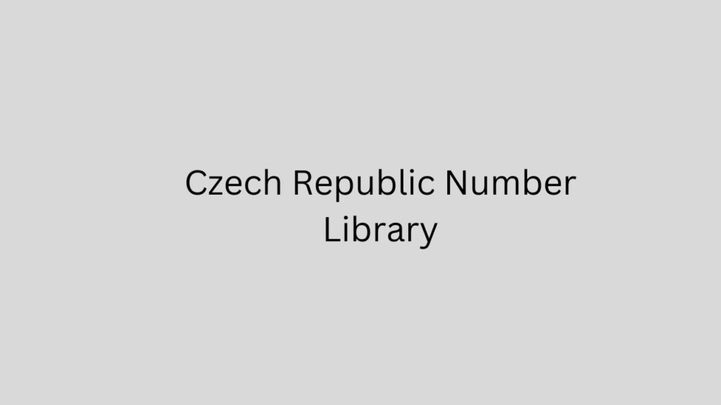 Czech Republic Number Library