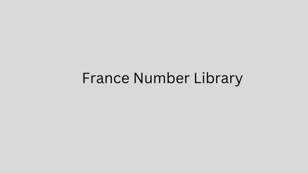 France Number Library