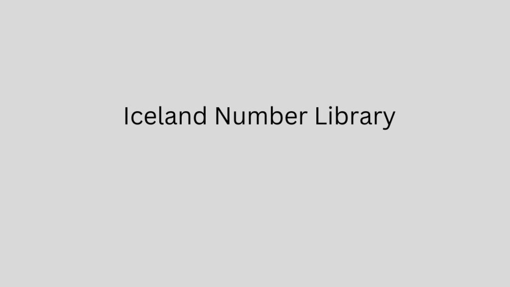 Iceland Number Library