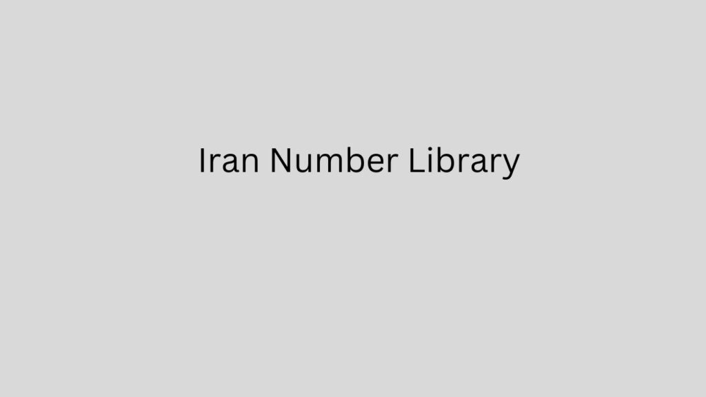 Iran Number Library