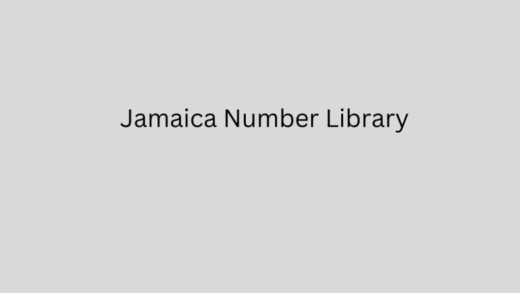 Jamaica Number Library