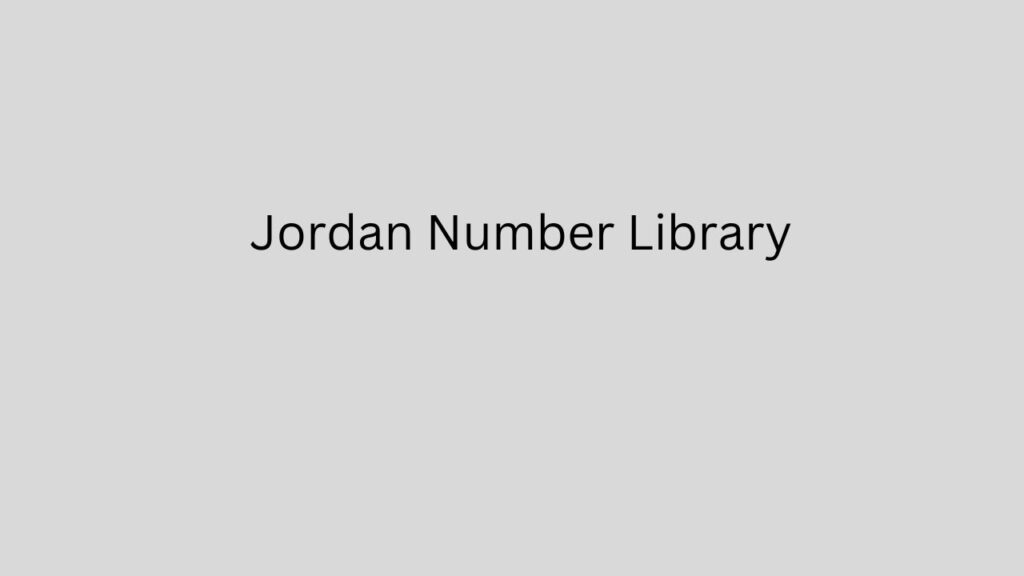 Jordan Number Library