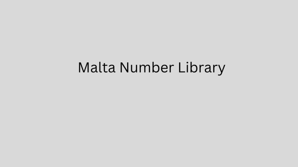 Malta Number Library