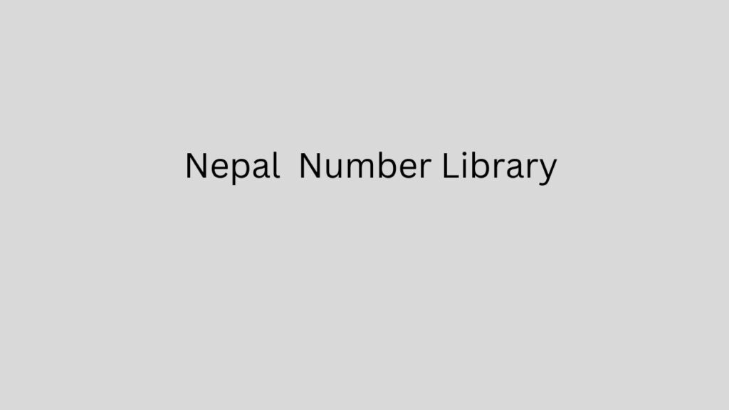 Nepal Number Library