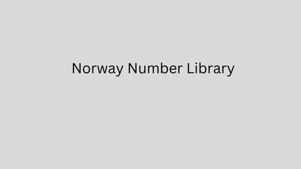 Norway Number Library