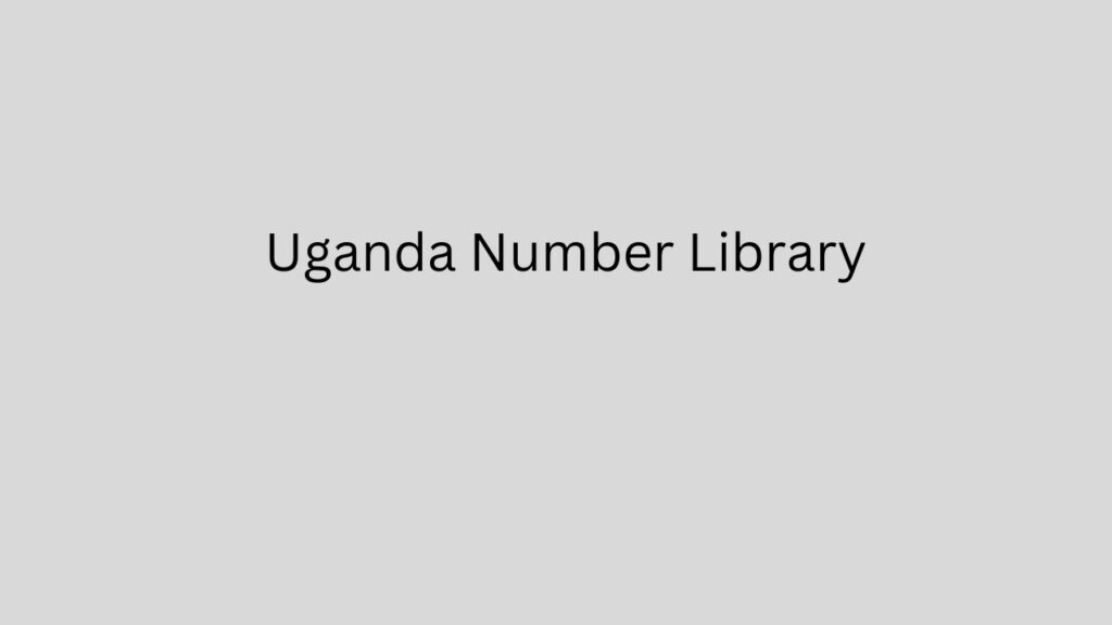 Uganda Number Library